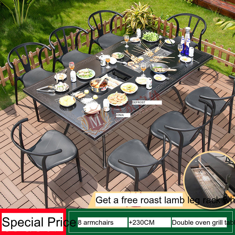 MOJIA Theron Multi-Functional Electric BBQ Table for Stylish Outdoors from MOJIA