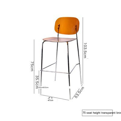 NIYE Alhambra Chic Transparent Bar Chair - Nordic Acrylic High Stool from NIYE