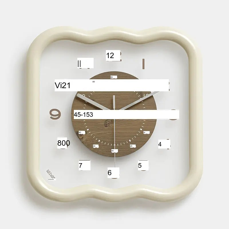 MANDELA Elowen Modern Cream Retro Wall Clock from MANDELA