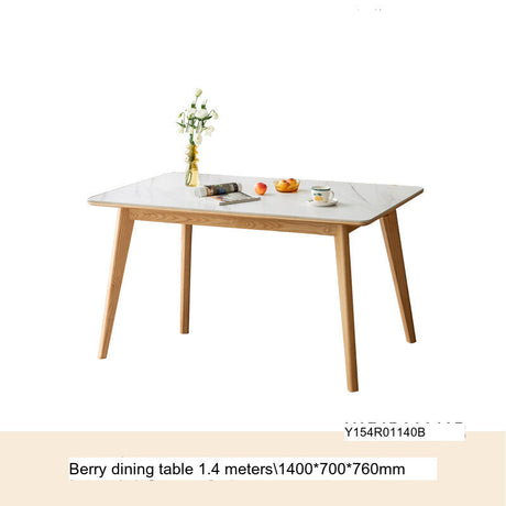GENJI Yuzuki Minimalist Solid Wood Dining Table from GENJI