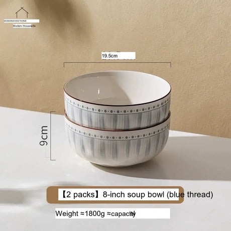 MH Yamaguchi Elegant Ceramic Soup Bowl - High-End Home Use from MH