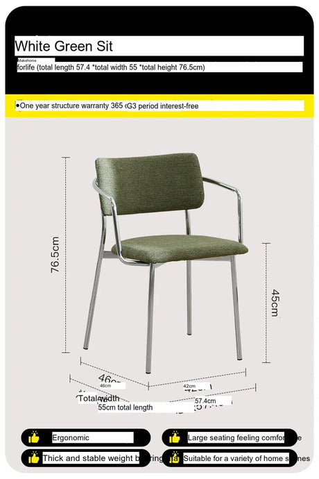 ABOUT WHITE Iskandar Elegant Light Luxury Dining Chair from ABOUT WHITE