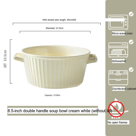 MOSE Striped Double-Ear Soup Bowl from MOSE