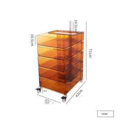 NIYE Isolde Sleek Acrylic Rotating Nightstand from NIYE