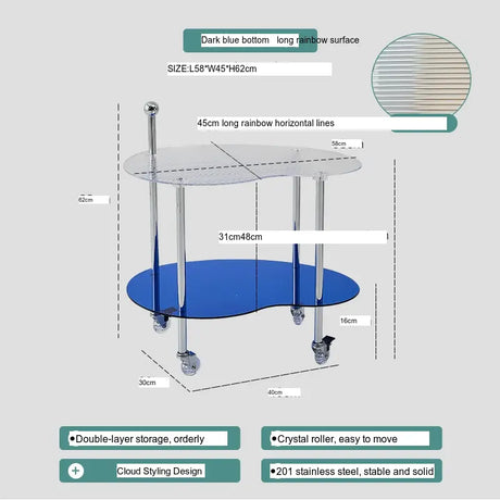 ABOUT WHITE Jiaxing Versatile Movable Storage Side Table. from ABOUT WHITE