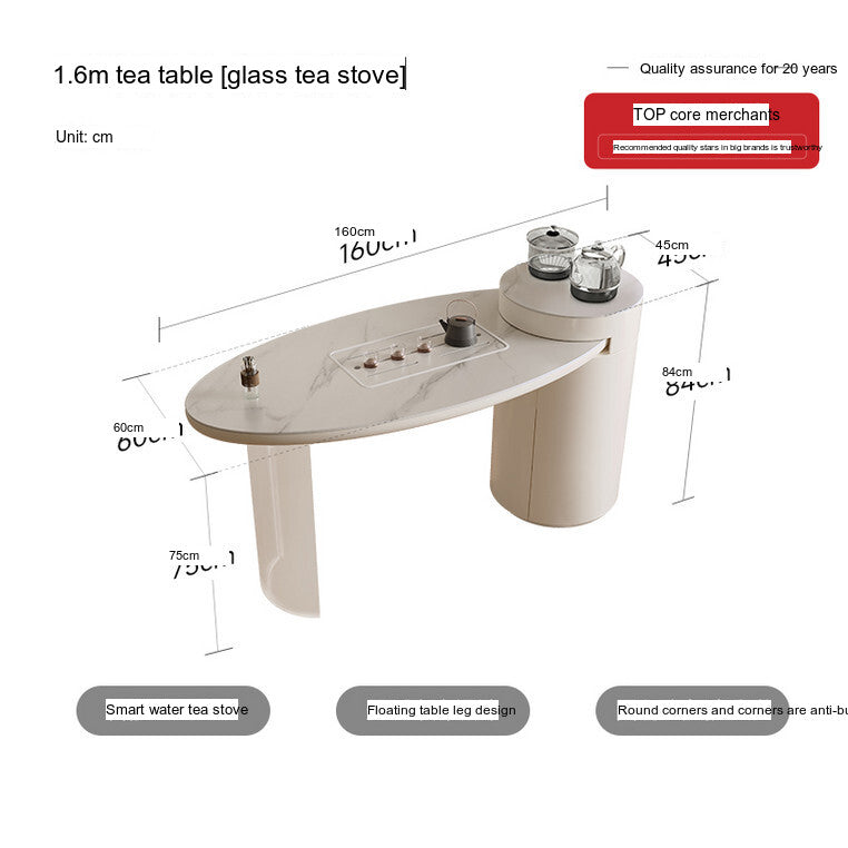 QUANMU Aisling Modern Light Luxury Creamy Style Table and Chair Set from QUANMU