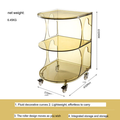 NIYE Tamsin Modern Acrylic Universal Coffee Table Cart from NIYE