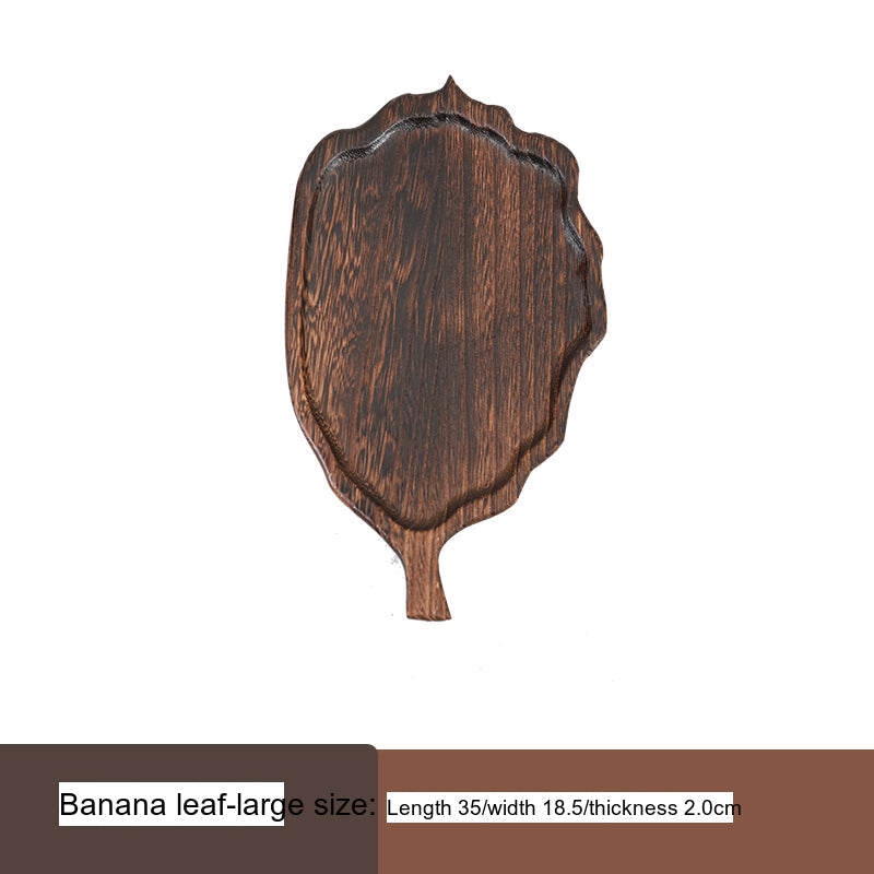 PAULOWNIA YOKOHAMA Elegant Leaf-Shaped Wooden Pallet Tray from PAULOWNIA