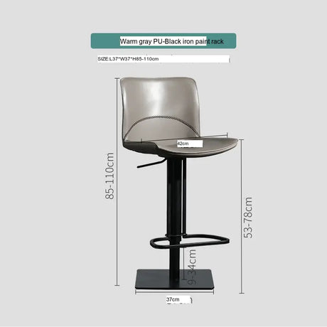 ABOUT WHITE Isadora Nordic Light Luxury High Stool from ABOUT WHITE
