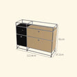 LAIMO Beatrice Retro Modular Stainless Steel Living Room Cabinet from LAIMO