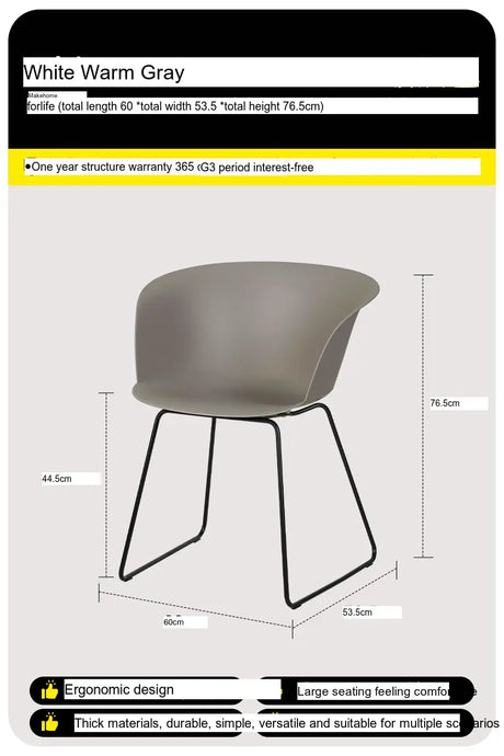ABOUT WHITE Lysander Minimalist Scandinavian Dining Chair from ABOUT WHITE