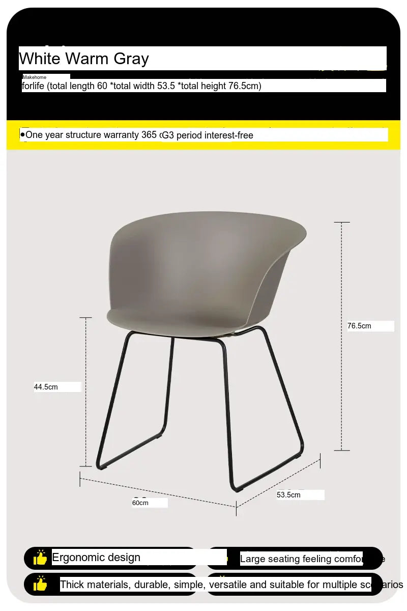 ABOUT WHITE Lysander Minimalist Scandinavian Dining Chair from ABOUT WHITE