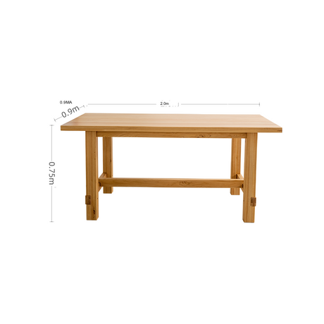 BAIYA SHUNAN Akira Durable Solid Wood Square Dining Table from BAIYA SHUNAN