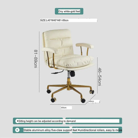 ABOUT WHITE Kaelson Ergonomic Creamy Office Chair from ABOUT WHITE