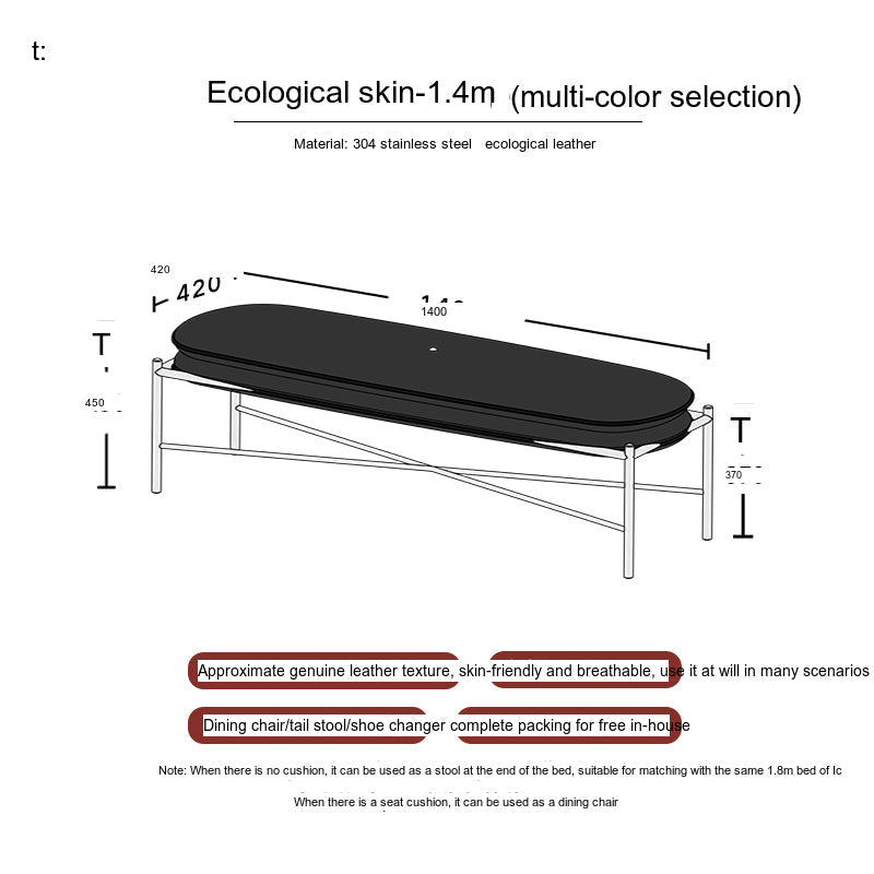 TELLS Marisol Vintage Luxe Leather Porch Bench from TELLS