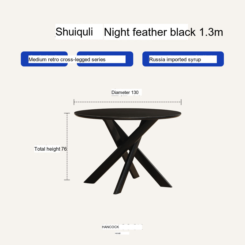 HANKE Quinton Minimalist Cherry Wooden Dining Table from HANKE