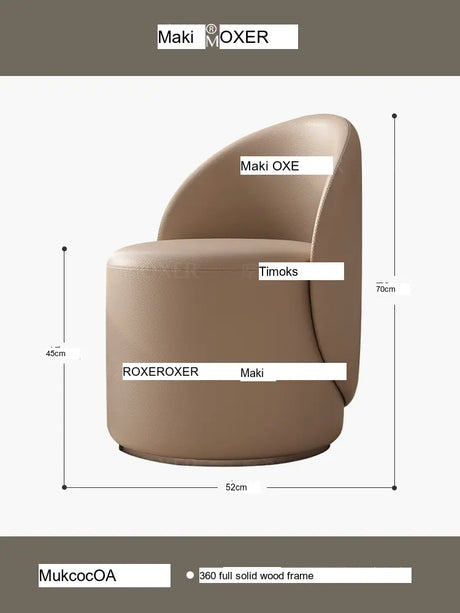 MOXER Araceli Elegant Leather Makeup Stool from MOXER