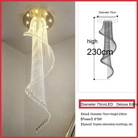 YDZM Alhambra Elegant Minimalist Crystal Ceiling Lamp from YDZM
