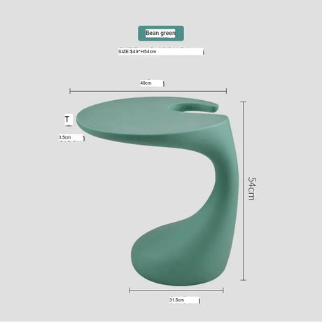 ABOUT WHITE Helene Minimalist Scandinavian Plastic Bed Coffee Table from ABOUT WHITE