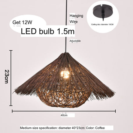 BOJI Azura Elegant Woven Coffee Ceiling Lamp from BOJI