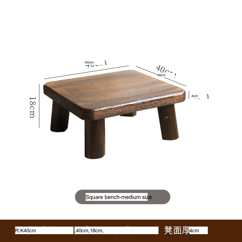 PAULOWNIA Isolde Eco-Friendly Wooden Footstool Coffee Table from PAULOWNIA
