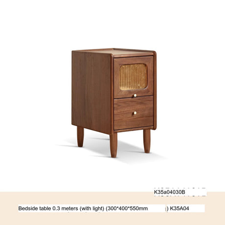 GENJI Isolde Minimalist Black Walnut Nightstand from GENJI