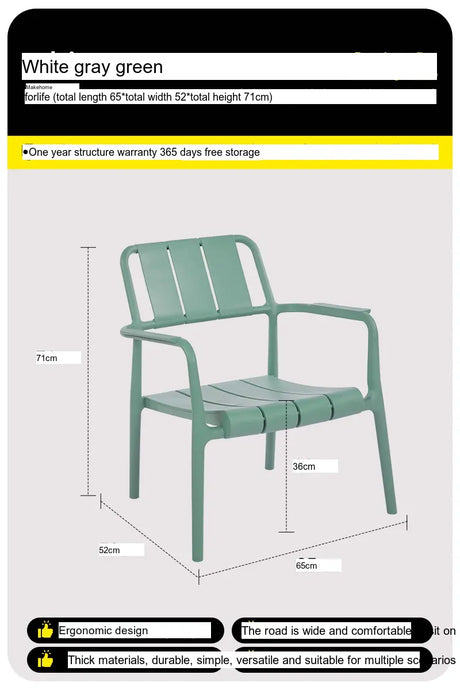 ABOUT WHITE Giselle Minimalist Plastic Backrest Chair from ABOUT WHITE