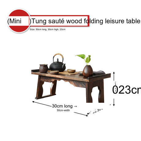 PAULOWNIA Haruka Minimalist Solid Wood Tea Tray from PAULOWNIA