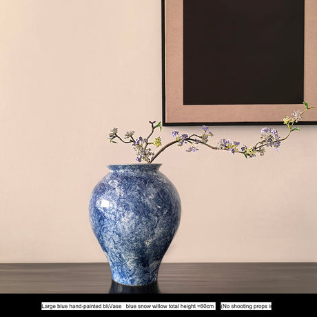 LIVETAI Isadora Bohemian Hand-Painted Blue & White Porcelain Vase from LIVETAI
