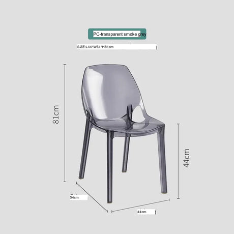 ABOUT WHITE Isadora Transparent Crystal Dining Chair - Nordic Acrylic Design from ABOUT WHITE