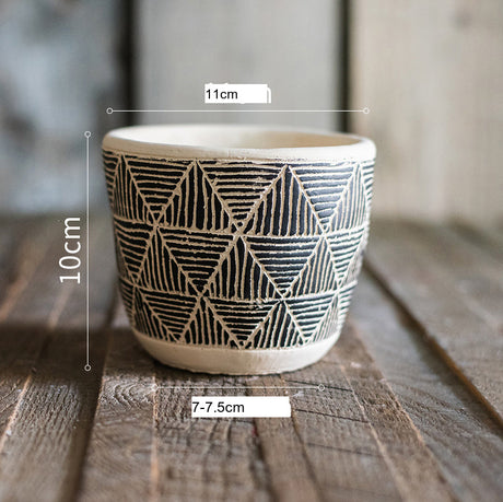 JUHAN Isolde Chic Geometric Cement Flowerpot from JUHAN