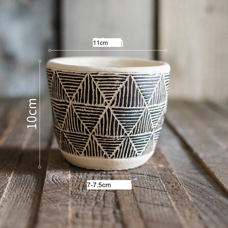 JUHAN Isolde Chic Geometric Cement Flowerpot from JUHAN