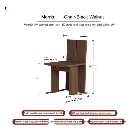 TELLS Santiago Retro Luxury Black Solid Wood Dining Chair from TELLS