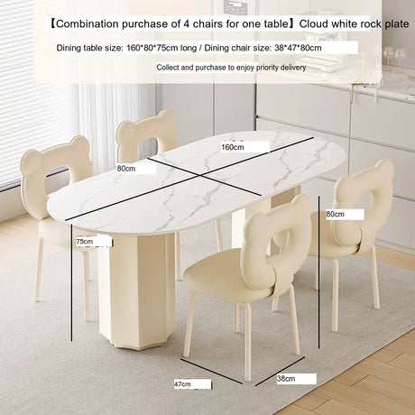 XIMIKA Isadora Elegant Light Dining Table from XIMIKA