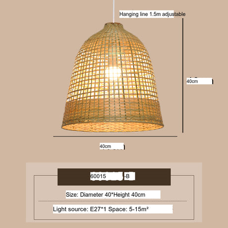 BOJI Harukaze Artistic Ambient Bamboo Ceiling Lamp from BOJI