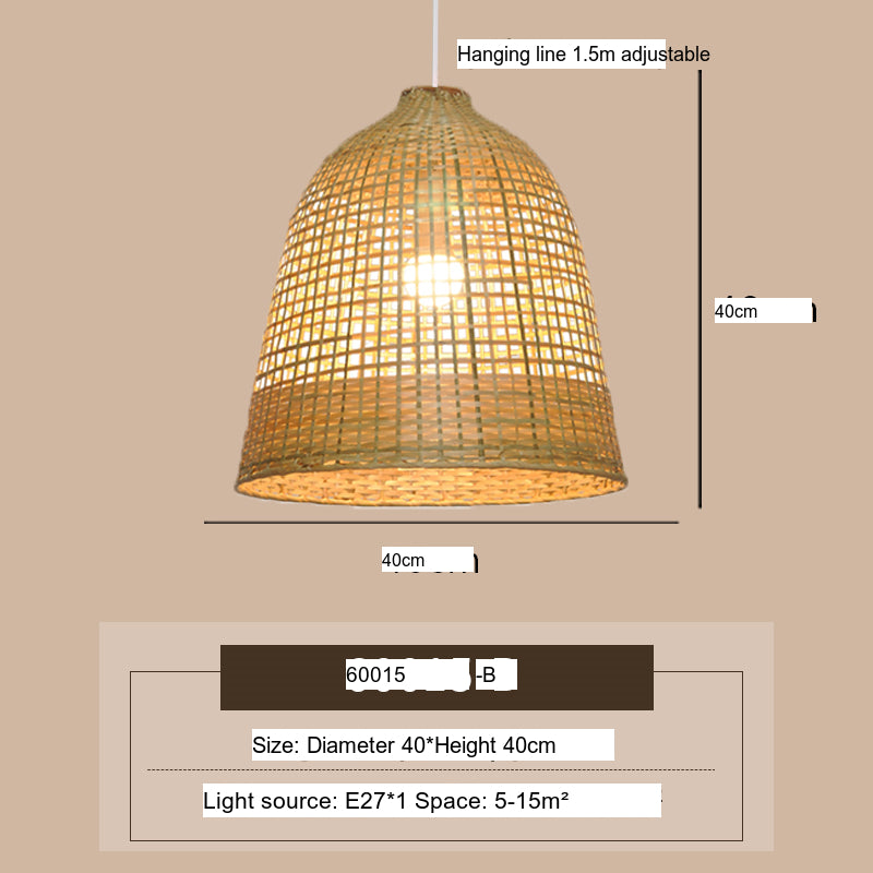 BOJI Harukaze Artistic Ambient Bamboo Ceiling Lamp from BOJI