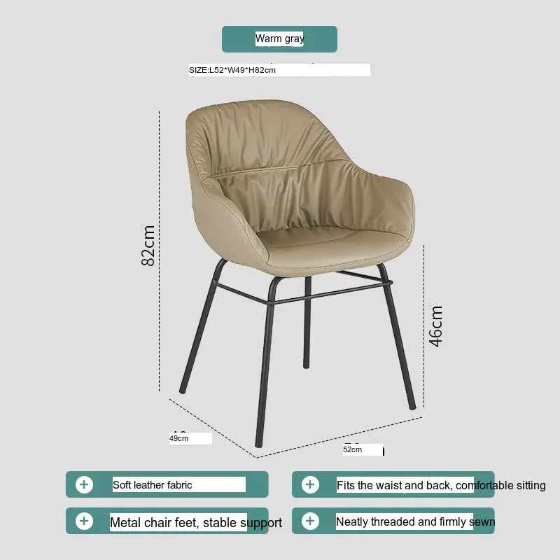 ABOUT WHITE Alaric Sleek Modern Leather Dining Chair from ABOUT WHITE