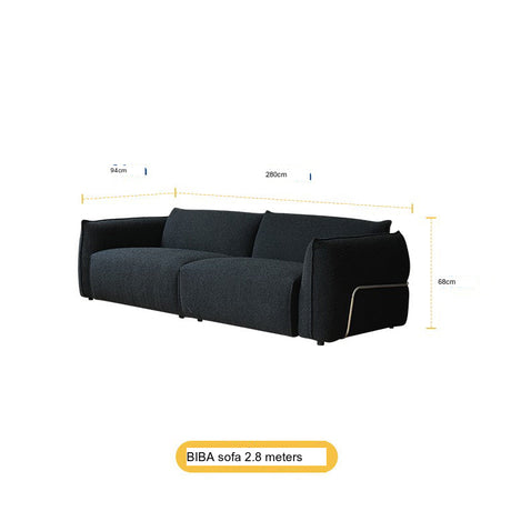 HANKE Elowen Stylish Minimalist Black Sofa from HANKE