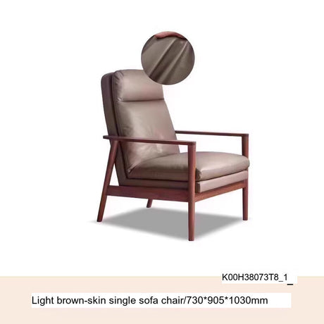 GENJI Hiroshi Sleek Solid Wood Lounge Chair from GENJI