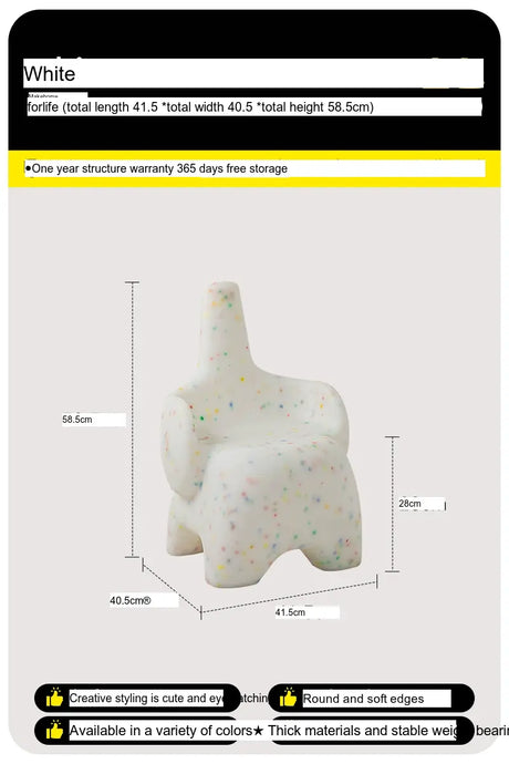 ABOUT WHITE Sakura Playful Elephant Backrest Stool from ABOUT WHITE