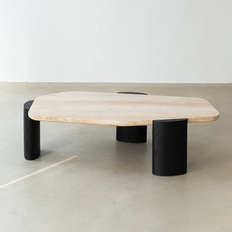SOOGOOD Kaori Elegant Natural Travertine Coffee Table from SOOGOOD