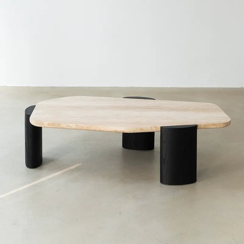 SOOGOOD Kaori Elegant Natural Travertine Coffee Table from SOOGOOD