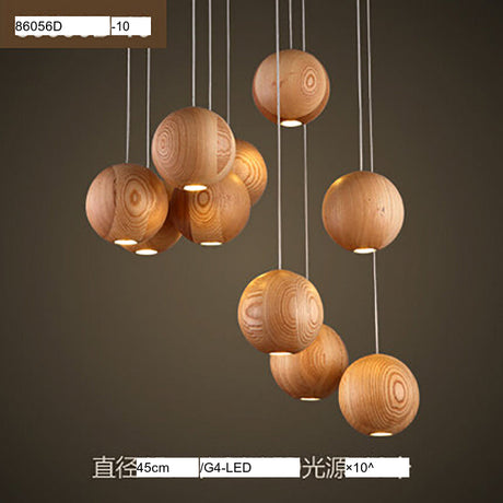 BOJI Kylana Stylish Wooden Coffee Ceiling Lamp from BOJI