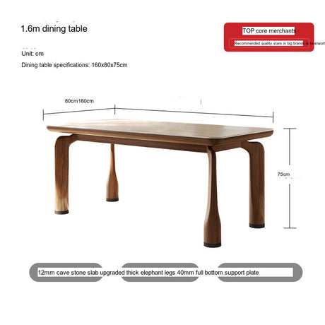 QUANMU Elowen Retro Simple Luxury Dining Table from QUANMU