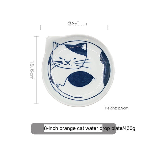 TIANRUN Haruki Artistic Hand-Painted Cat Ceramic Dish from TIANRUN