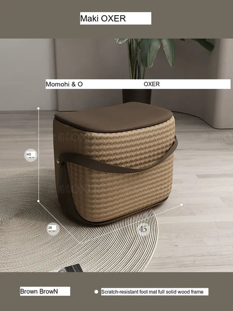 MOXER Isolde Elegant Solid Wood Footstool from MOXER
