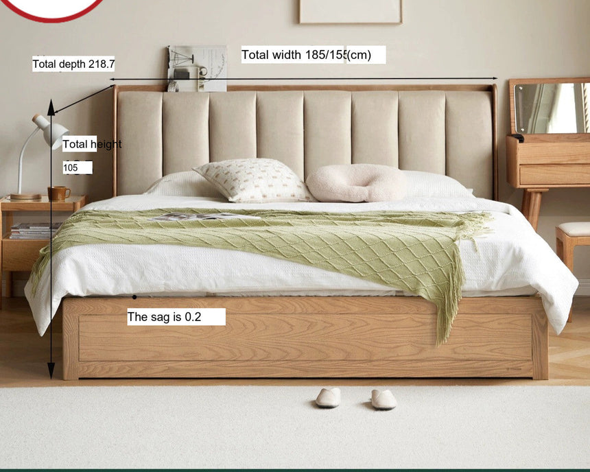 GENJI Takamatsu Elegant Solid Wood Storage Bed from GENJI