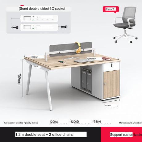 MUTINI Cortland Simple Modern Office Screen Desk Set from MUTINI