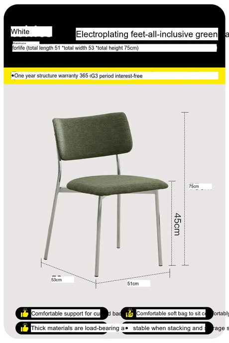 ABOUT WHITE Anouk Luxurious Retro Backrest Dining Chair from ABOUT WHITE