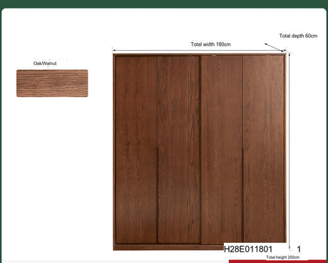 GENJI Akihiko Scandinavian Solid Wood Sliding Door Wardrobe from GENJI